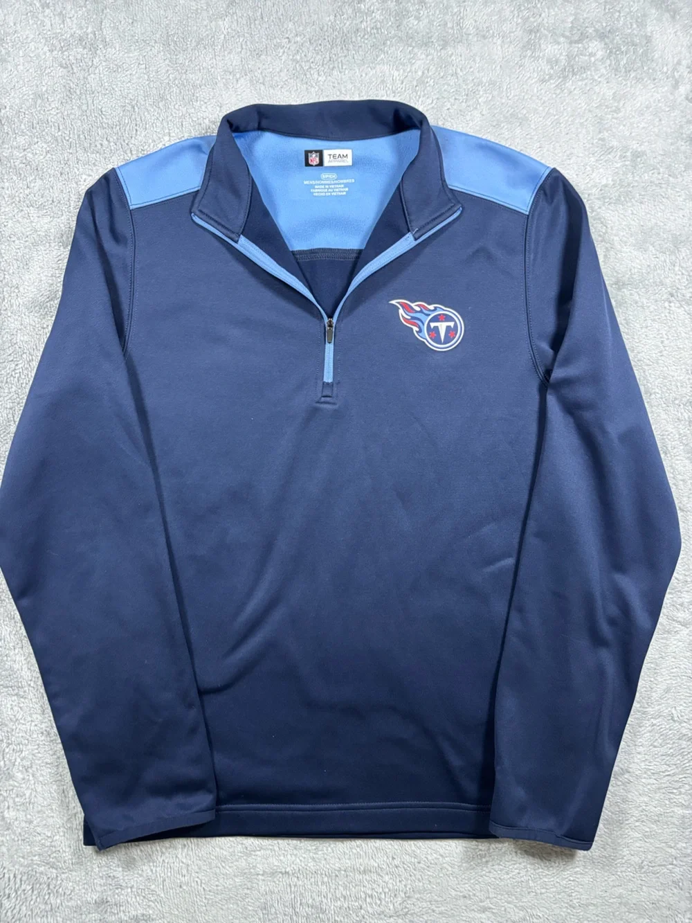 Titans Team Apparel Light Blue and Navy NFL Crew Neck Pullover